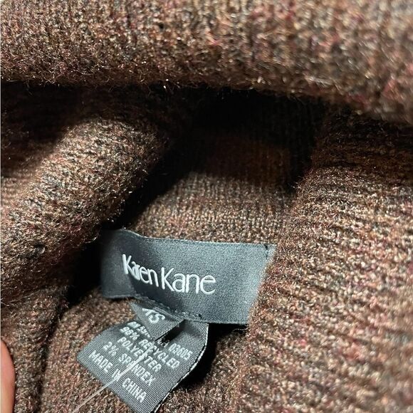 NWT KAREN KANE Turtleneck Sweater Brown Size XS - Picture 7 of 7